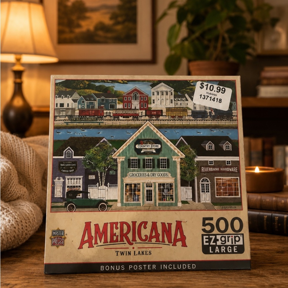 Americana Twin Lakes 500-Piece EZ-Grip Large Puzzle – Nostalgic Small